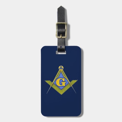 Masonic symbol luggage tag