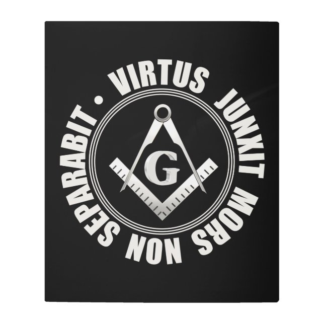 Masonic symbol metal print (Front)
