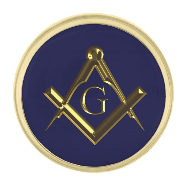 ZP177 Freemason Masonic lapel pin badge Square Compass Gold Plate FREE UK POST 