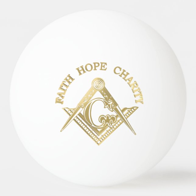 Masonic symbol Ping-Pong ball (Front)