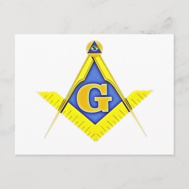 Masonic symbol postcard (Front)