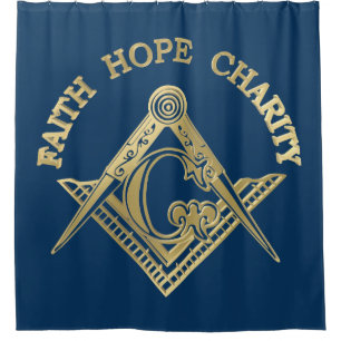 Masonic symbol shower curtain