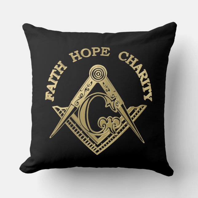 Masonic symbol throw pillow (Front)