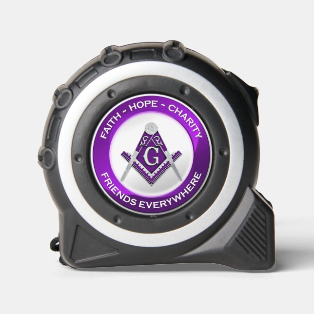Masonic Tape Measure Purple (Front)