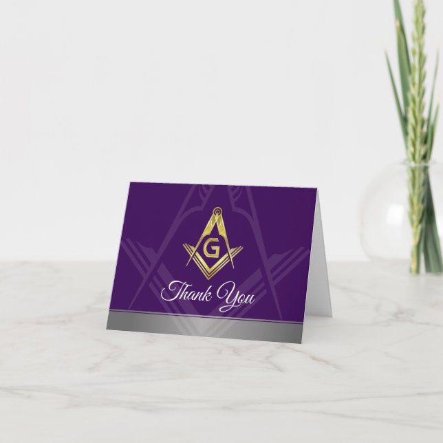 Masonic Thank You Cards | Grand Lodge Freemasonry (Front)