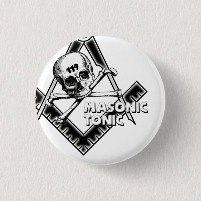 masonic-tonic-with-skull button (Front)