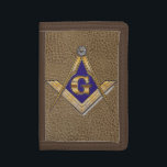 Masonic Tri-fold Wallet<br><div class="desc">Stylish wallet with choices of colours and styles. Special faux graphic design from our top designers at ArtEtc. Turn your ideas into reality! Design with your own artwork or have our graphic design team create original artwork to suit your need.</div>