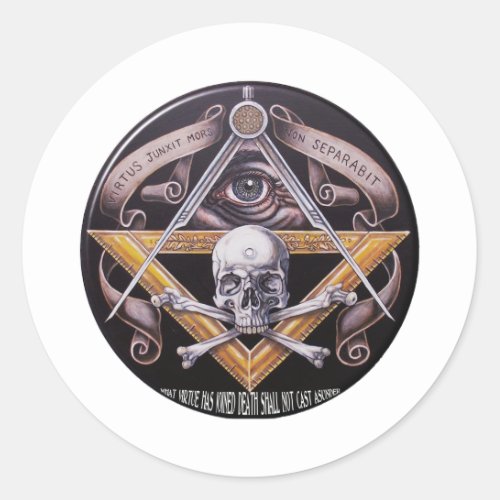 Masonic Virtue Classic Round Sticker