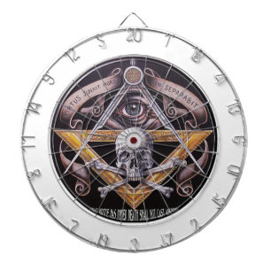 Masonic Virtue Dartboard With Darts
