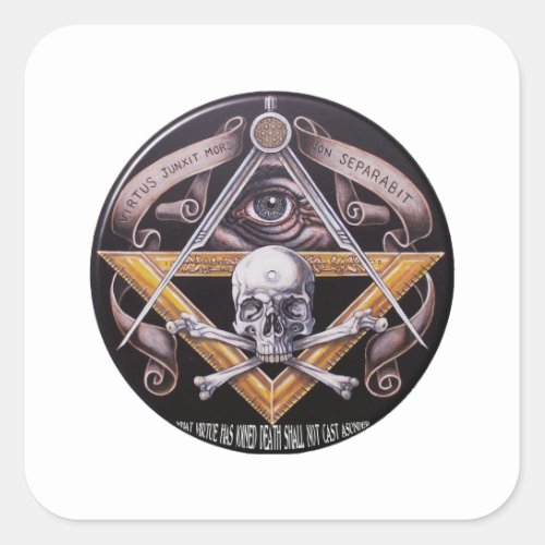 Masonic Virtue Square Sticker