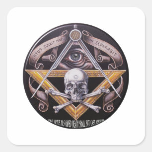 Masonic Virtue Square Sticker