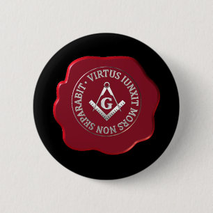 Masonic wax seal button
