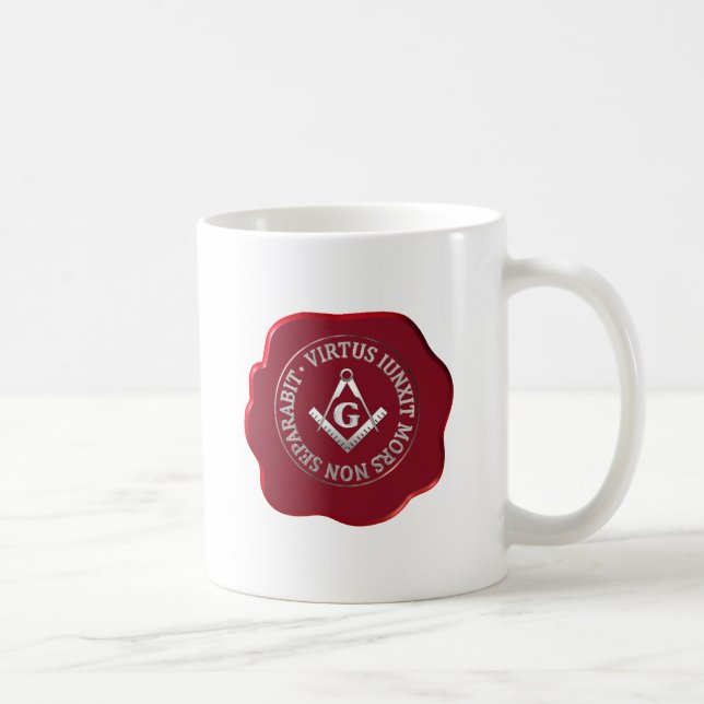 Masonic wax seal coffee mug (Right)