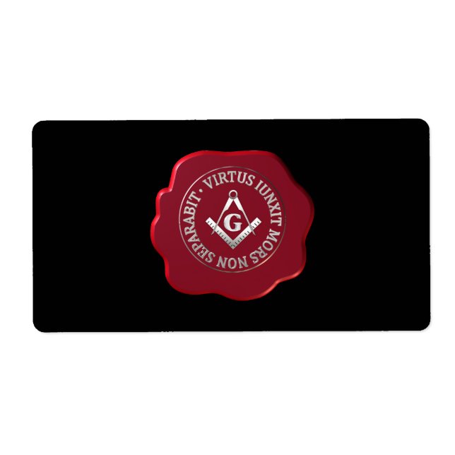 Masonic wax seal label (Front)