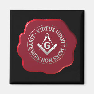 Masonic wax seal magnet