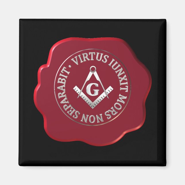 Masonic wax seal magnet (Front)