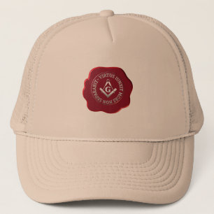 Masonic wax seal trucker hat