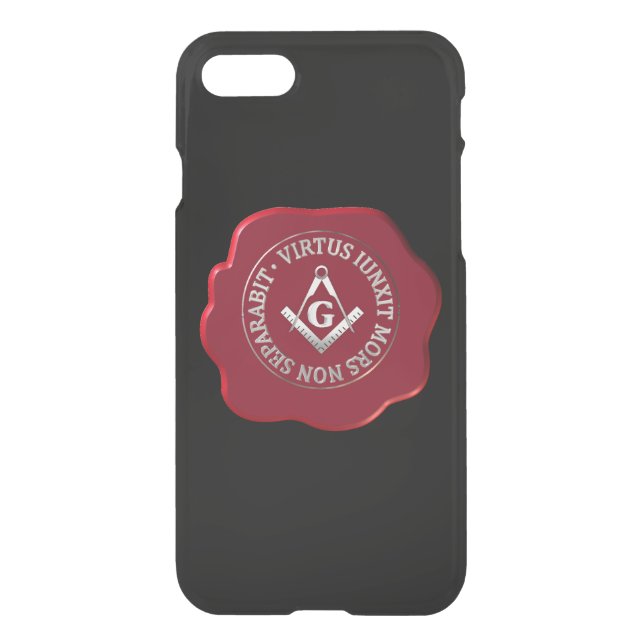 Masonic wax seal uncommon iPhone case (Back)