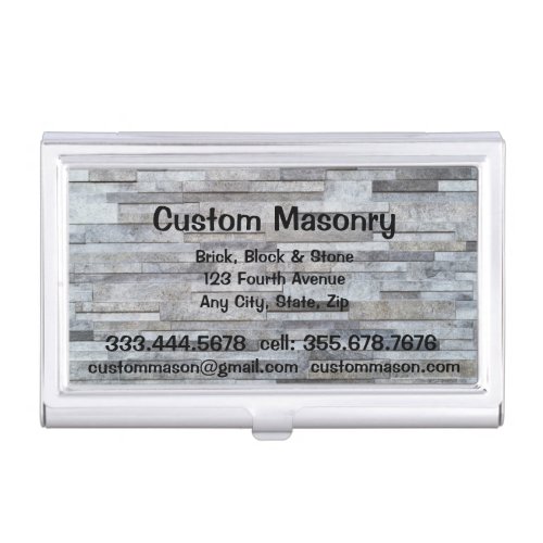 Masonry Brick Block Stone Custom  Business Card Case