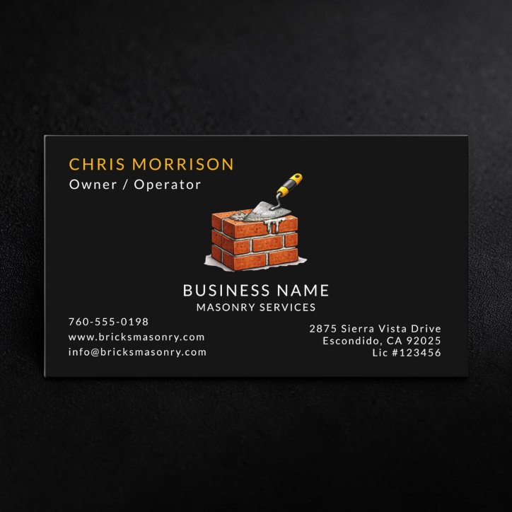 Masonry Brick Services Business Card