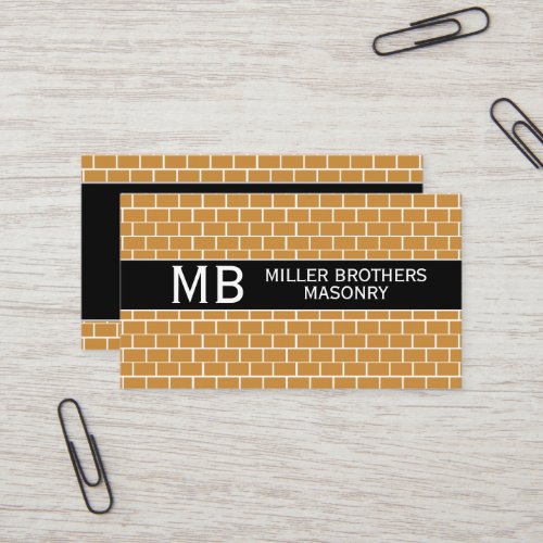 Masonry Bricklayer Rust Bricks Template Mason Business Card