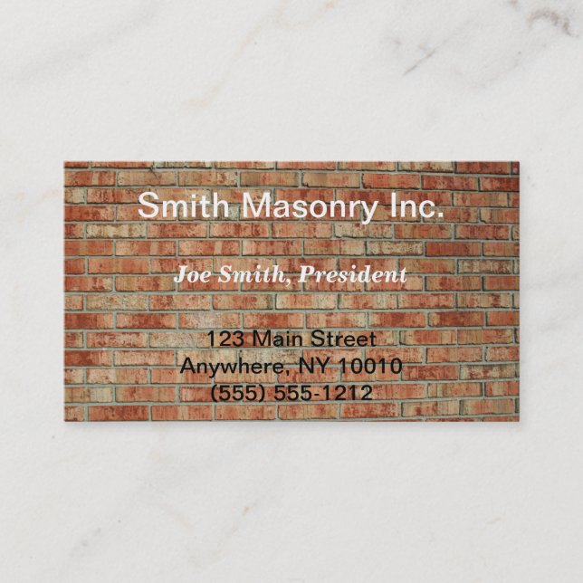 Masonry Business Card (Front)