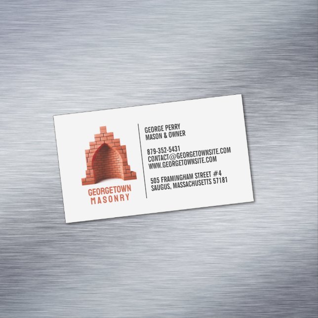 Masonry Chimney Business Card Magnet (In Situ)