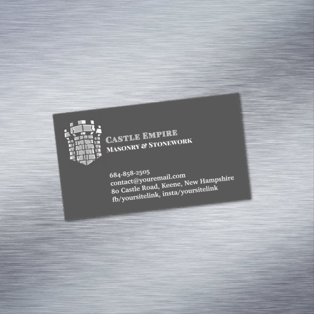 Masonry Chimney Business Card Magnet (In Situ)