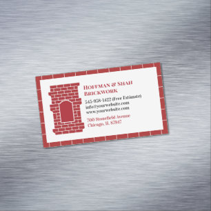 Masonry Chimney Business Card Magnet
