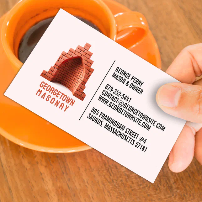 Masonry Layout Cards Example Masonry Chimney Business Card Template | Zazzle