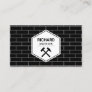 Masonry Construction Black Bricks Wall Bricklaying Business Card