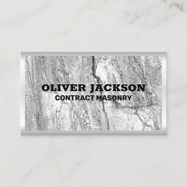 Masonry | Construction | Building Material Business Card (Front)