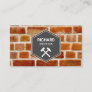 Masonry Construction Red Bricks Wall Bricklaying Business Card