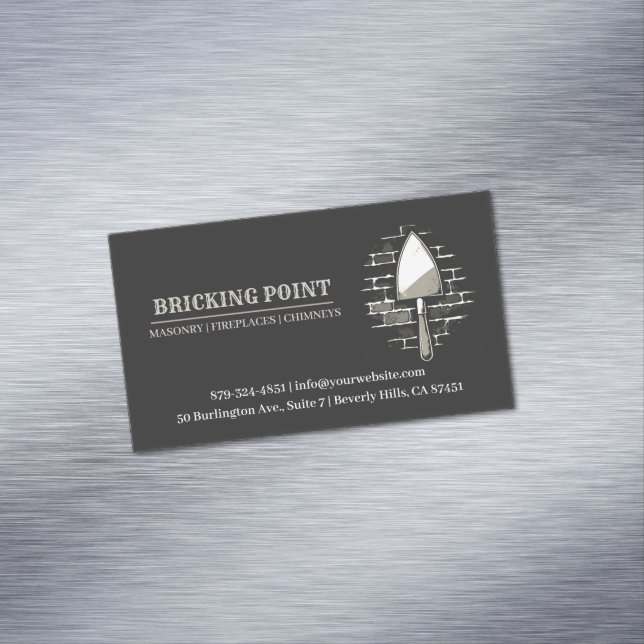 Masonry Constructions Business Card Magnet (In Situ)