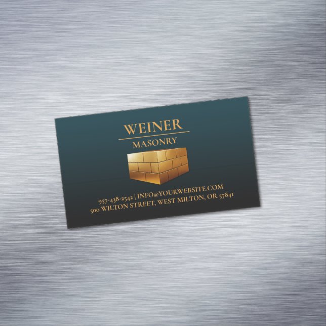 Masonry Constructions Business Card Magnet (In Situ)