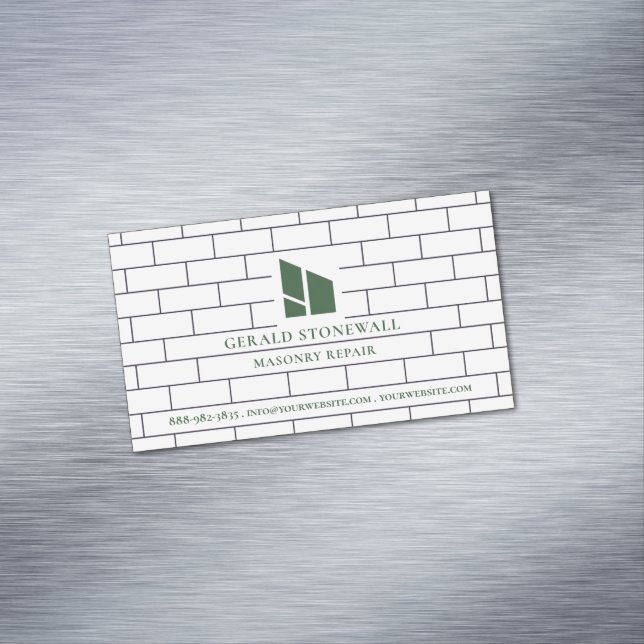 Masonry Constructions Business Card Magnet (In Situ)