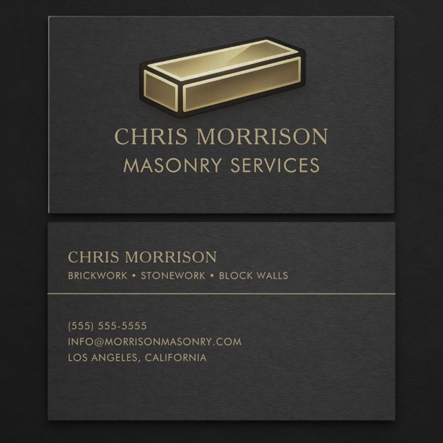 Masonry Services Business Card (Creator Uploaded)