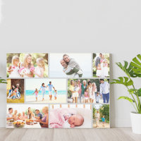 Masonry Style Family Photo Collage Grey