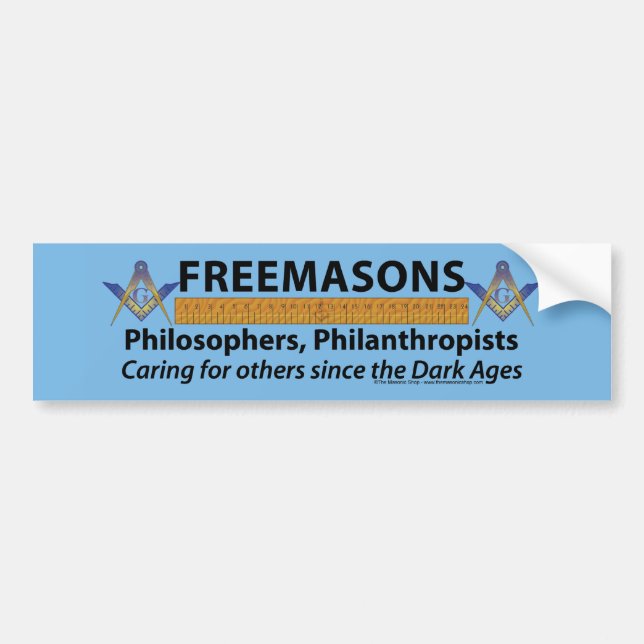 Masons Care Bumper Sticker (Front)