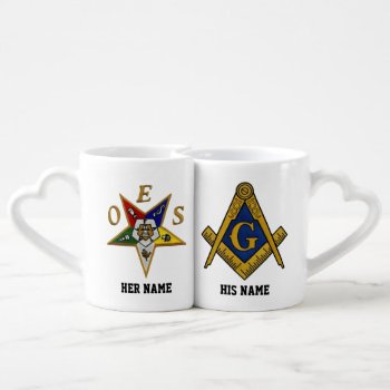 Masons  Eastern Star Custom Lovers Mugs by ALMOUNT at Zazzle