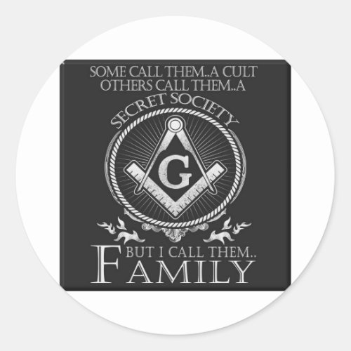 Masons Family Classic Round Sticker