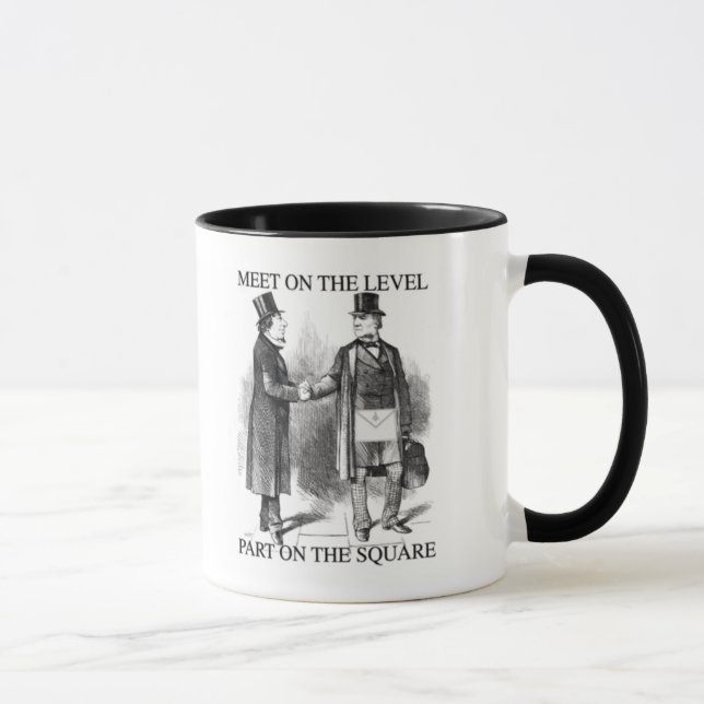 Masons meet on the level mug (Right)