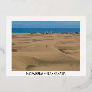 Maspalomas dunes foil holiday postcard