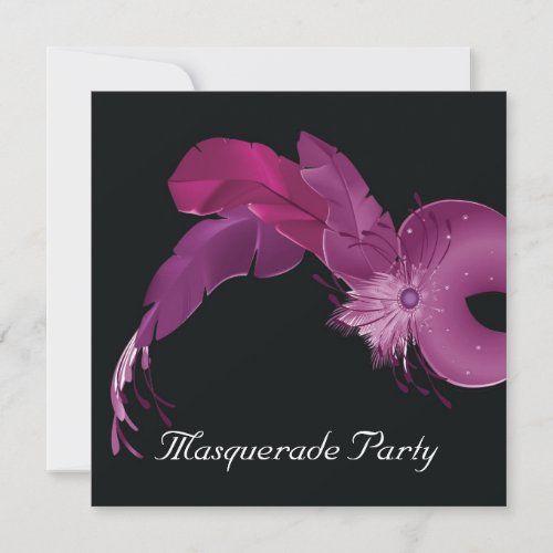 Masquarade party personalised invitation