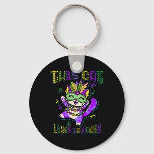 Masque Mardi Apparel Costumes Mardi Gras Cat  Keychain