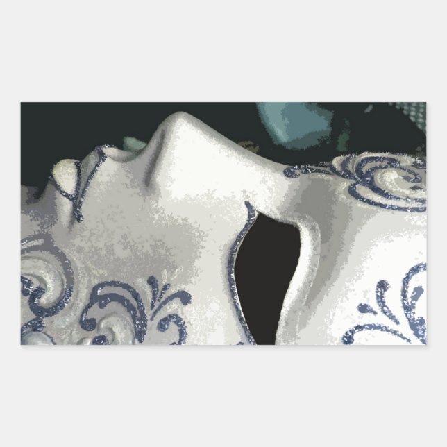 MASQUERADE 2 (blue) Rectangular Sticker (Front)