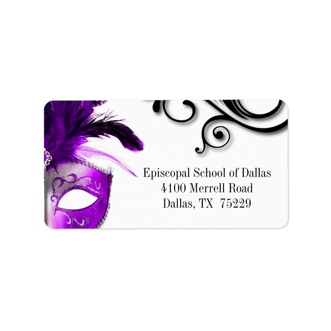 Masquerade Address Labels Zazzle