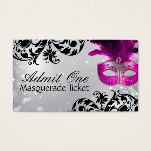 Masquerade Admission Tickets Business Card