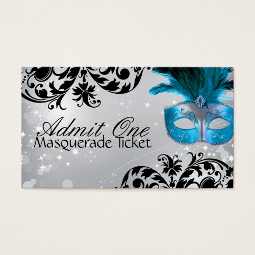 Masquerade Admission Tickets Business Card Templates