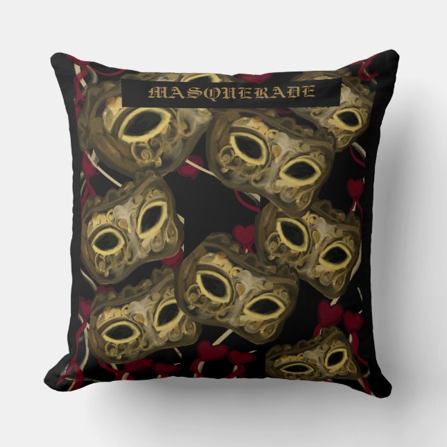 MASQUERADE ART     THROW PILLOW (Front)